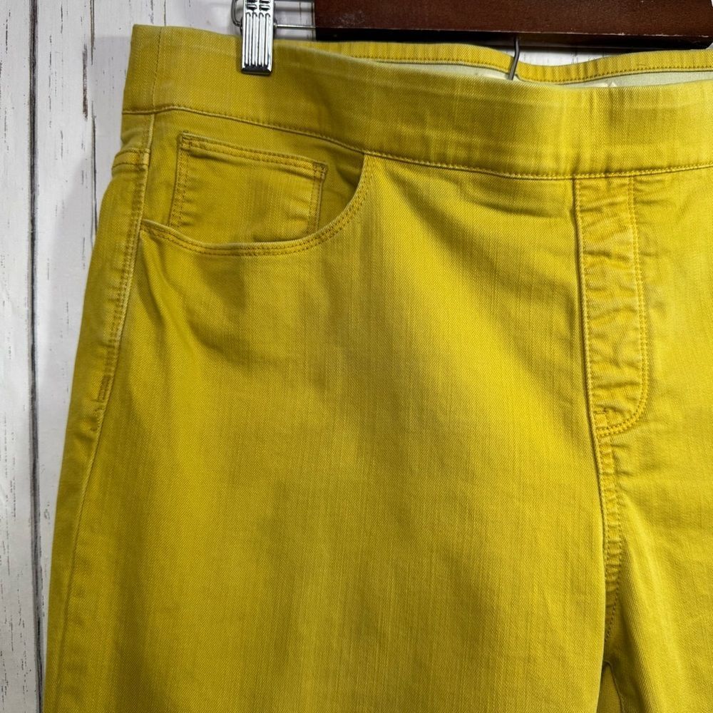 Soft Surroundings Pull On Stretch Pants Mustard Comfort Chic Everyday Neutral - Picture 3 of 11